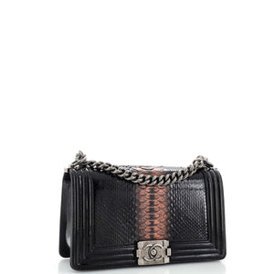 Boy Flap Bag Python Old Medium
