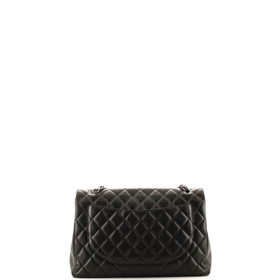 Vintage Classic Single Flap Bag Quilted Caviar Maxi