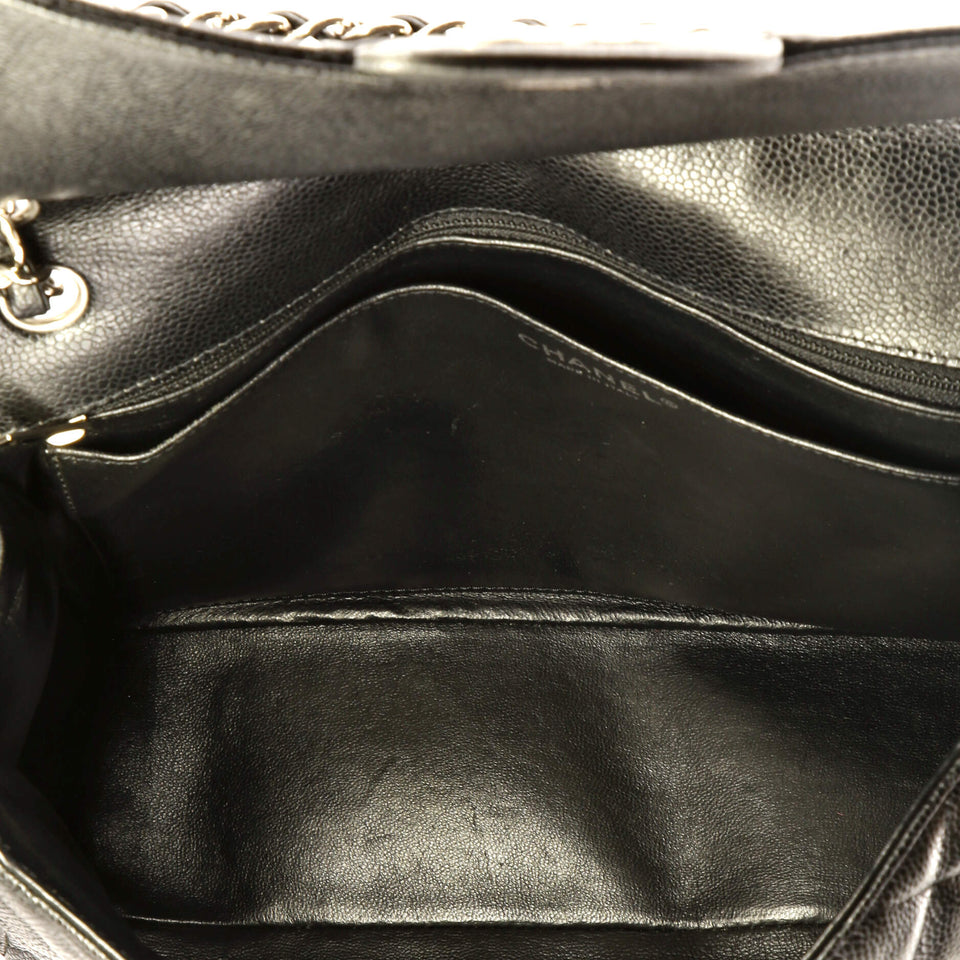 Vintage Classic Single Flap Bag Quilted Caviar Maxi