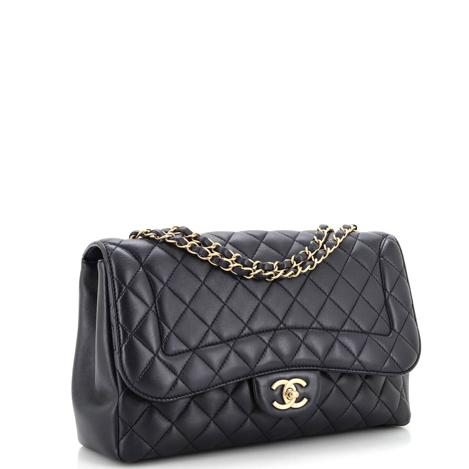 Mademoiselle Chic Flap Bag Quilted Lambskin Jumbo