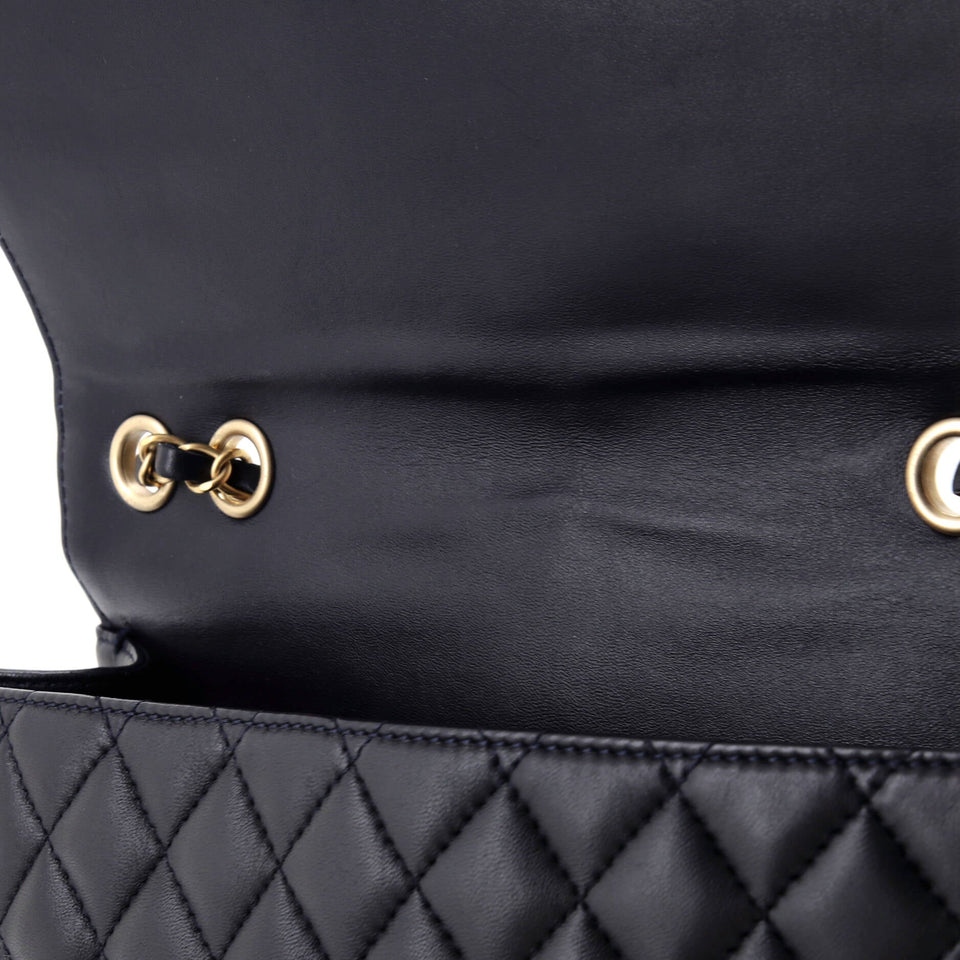 Mademoiselle Chic Flap Bag Quilted Lambskin Jumbo