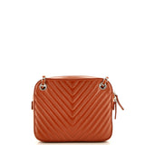 Paris-Hamburg Double Camera Case Bag Chevron and Diamond Quilted Calfskin Small
