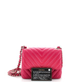 Square Classic Single Flap Bag Chevron Lambskin Mini