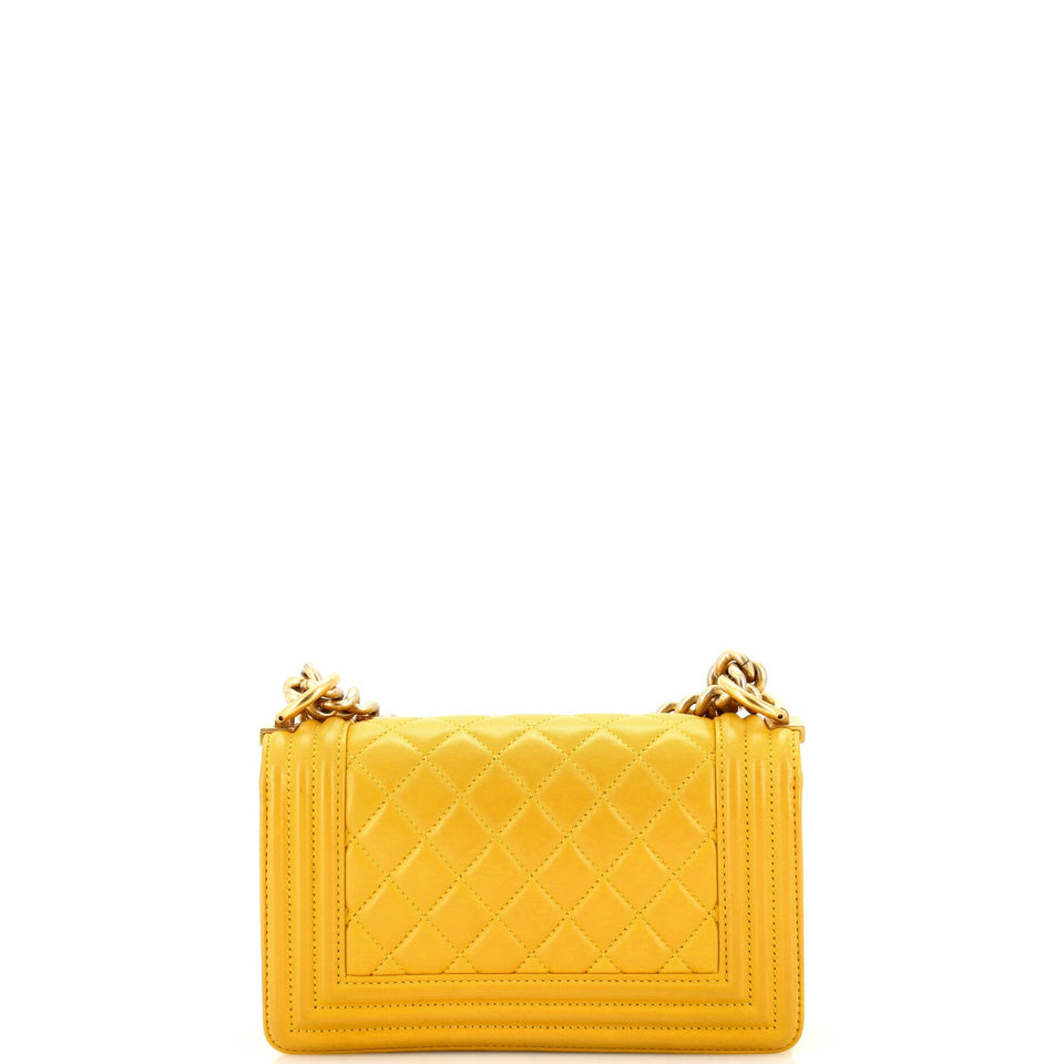 Boy Flap Bag Quilted Lambskin Small