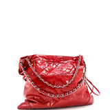 31 Drawstring Tote Quilted Patent Large