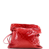 31 Drawstring Tote Quilted Patent Large