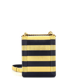 Paris-New York North South Boy Flap Bag Striped Lambskin Small