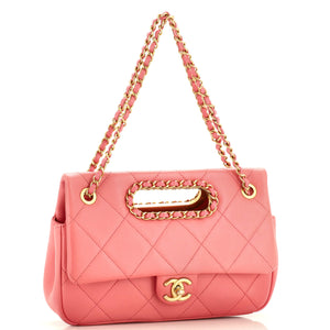 A Real Catch Flap Bag Quilted Lambskin Medium
