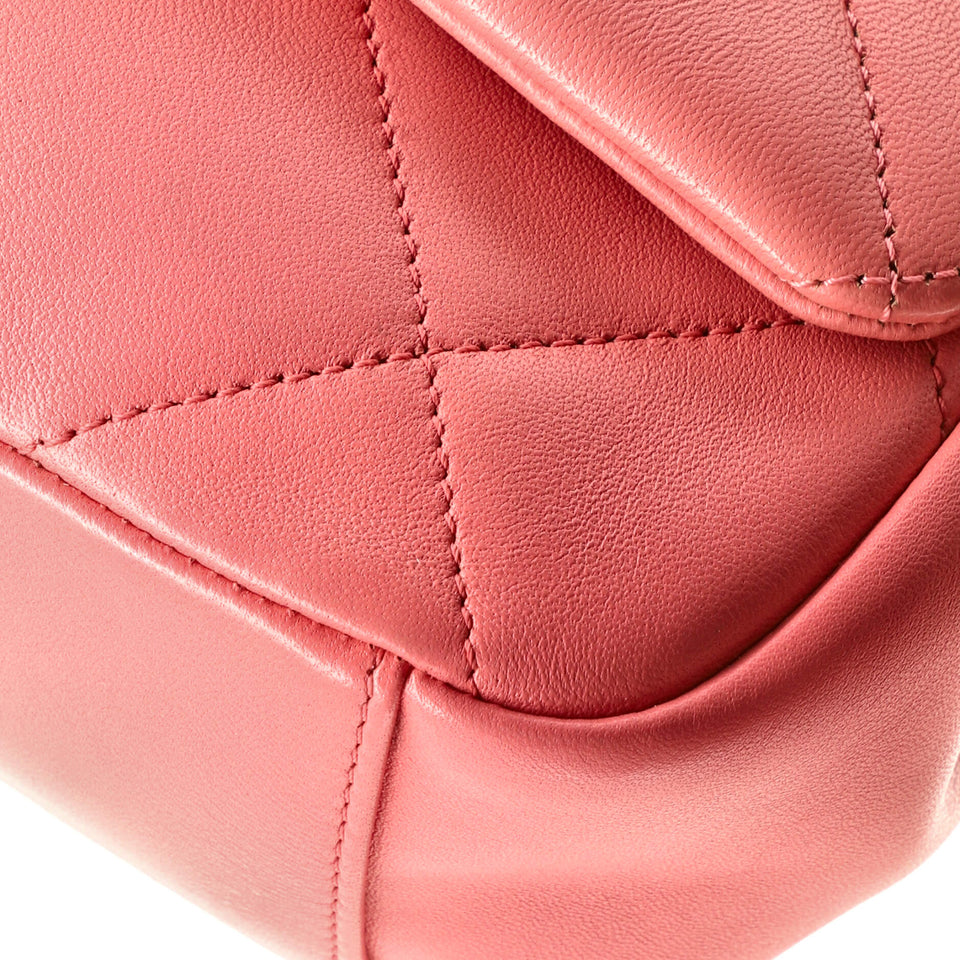 A Real Catch Flap Bag Quilted Lambskin Medium