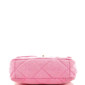 19 Flap Bag Quilted Denim Large
