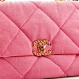 19 Flap Bag Quilted Denim Large