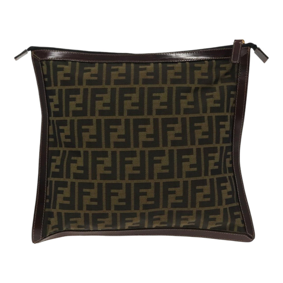 Fendi Zucca  Canvas Clutch Bag