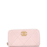 19 Zip Around Wallet Quilted Lambskin Long