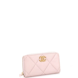 19 Zip Around Wallet Quilted Lambskin Long