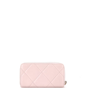 19 Zip Around Wallet Quilted Lambskin Long