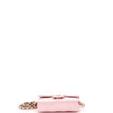 Classic Zip Around Card Holder on Chain Quilted Caviar Mini