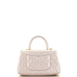 Coco Top Handle Bag Quilted Iridescent Caviar Mini
