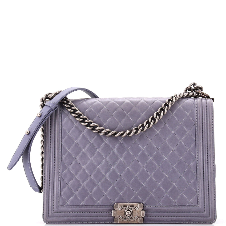 Boy Flap Bag Quilted Calfskin Large