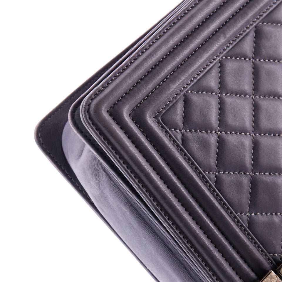 Boy Flap Bag Quilted Calfskin Large