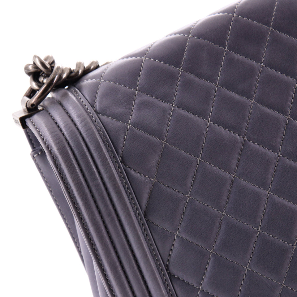 Boy Flap Bag Quilted Calfskin Large