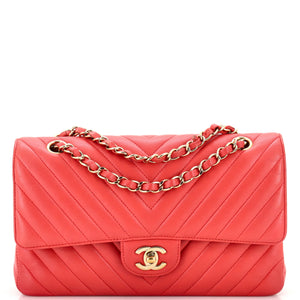 Classic Double Flap Bag Chevron Lambskin Medium