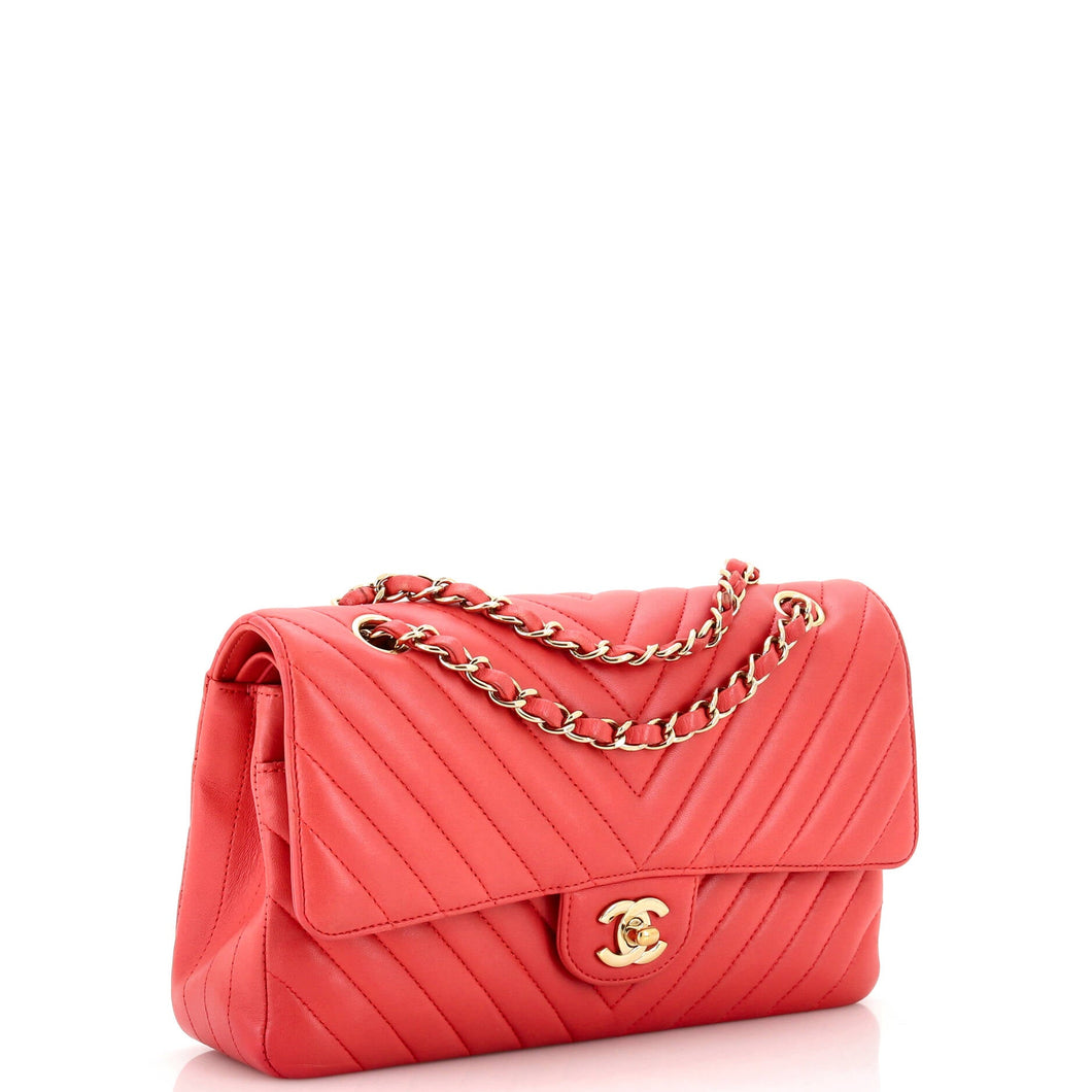 Classic Double Flap Bag Chevron Lambskin Medium