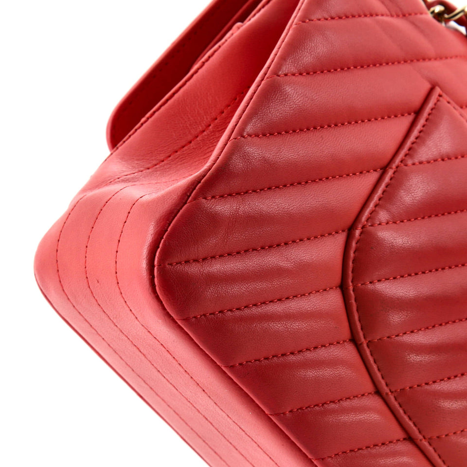 Classic Double Flap Bag Chevron Lambskin Medium