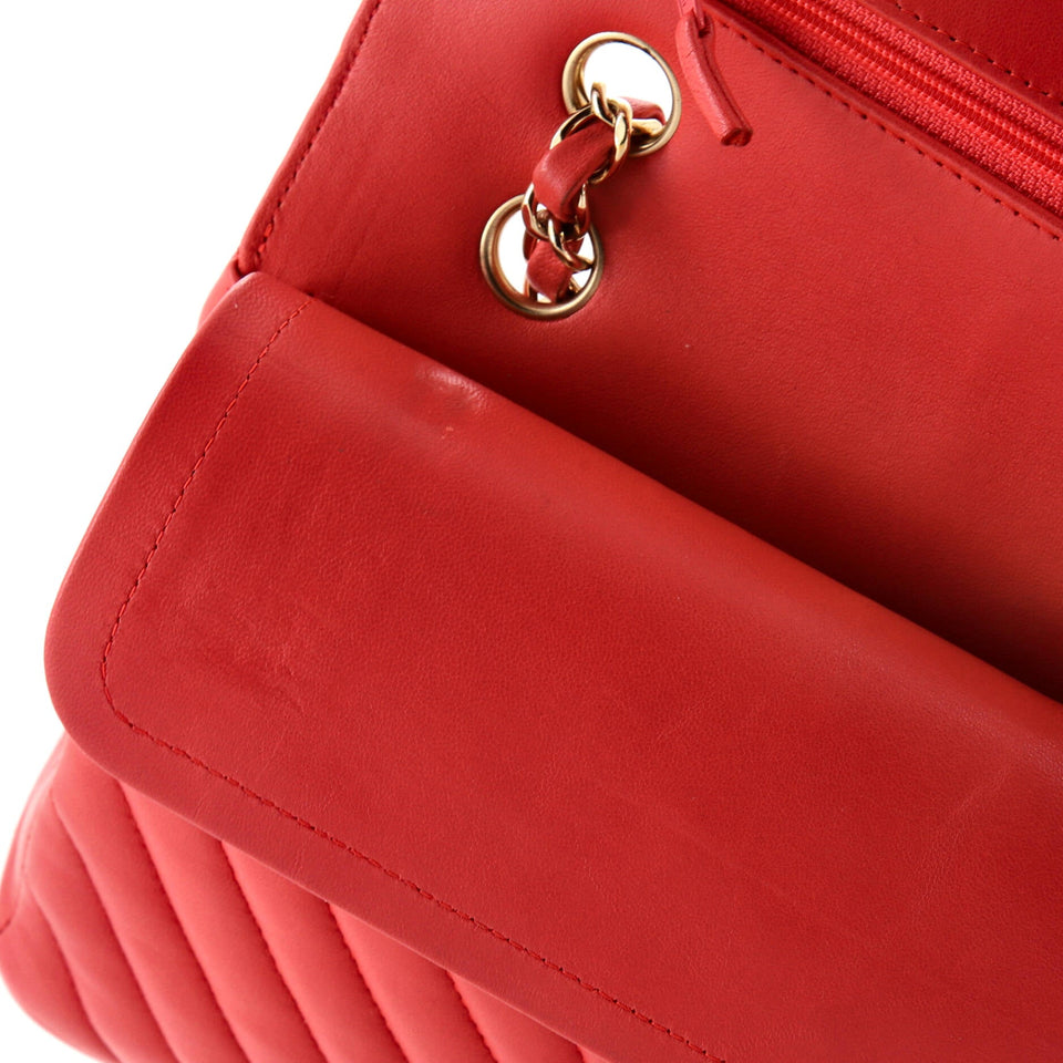 Classic Double Flap Bag Chevron Lambskin Medium