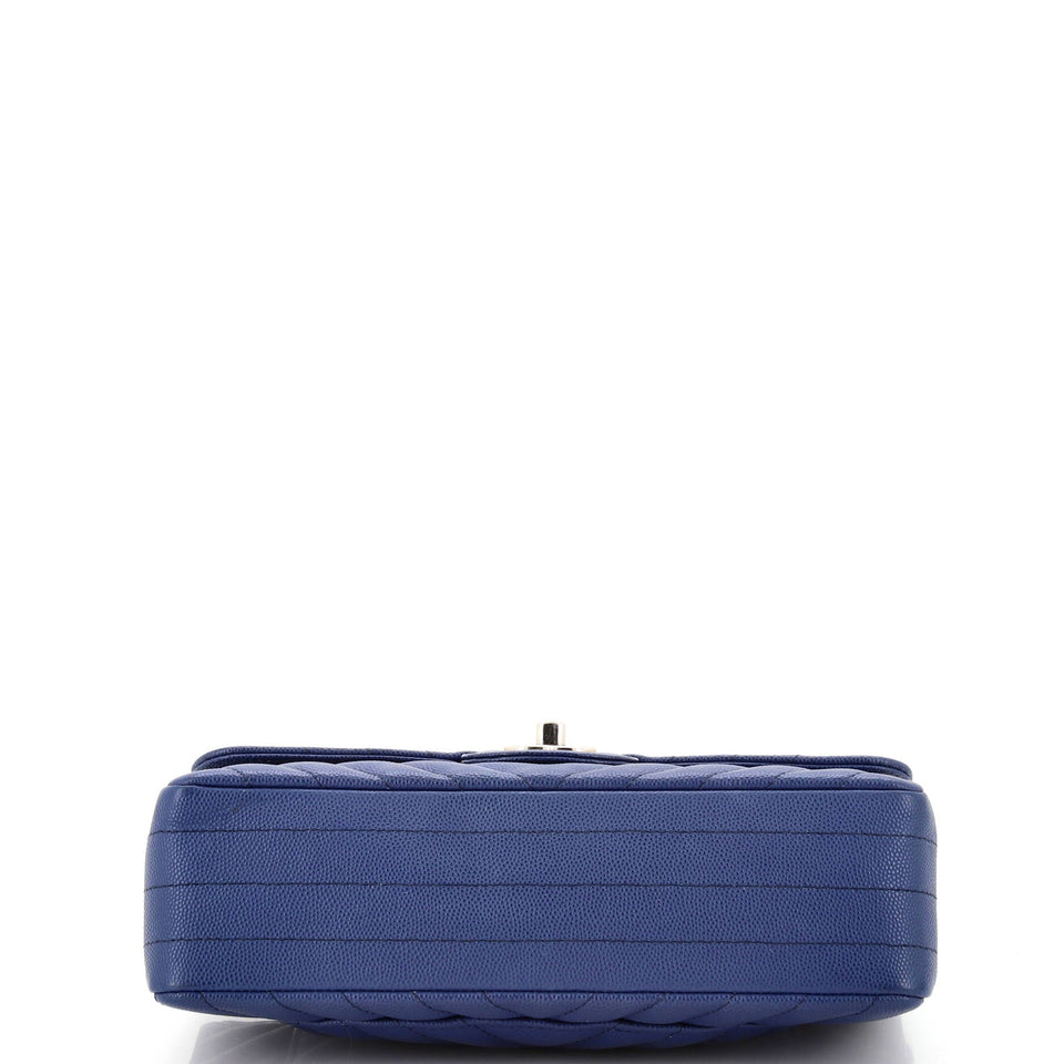 Classic Double Flap Bag Chevron Caviar Medium