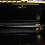 Framed Box Clutch with Chain Quilted Patent Small