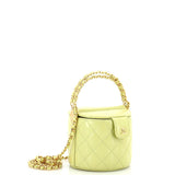 Double Sided Top Handle Vanity Bag with Chain Quilted Lambskin Mini