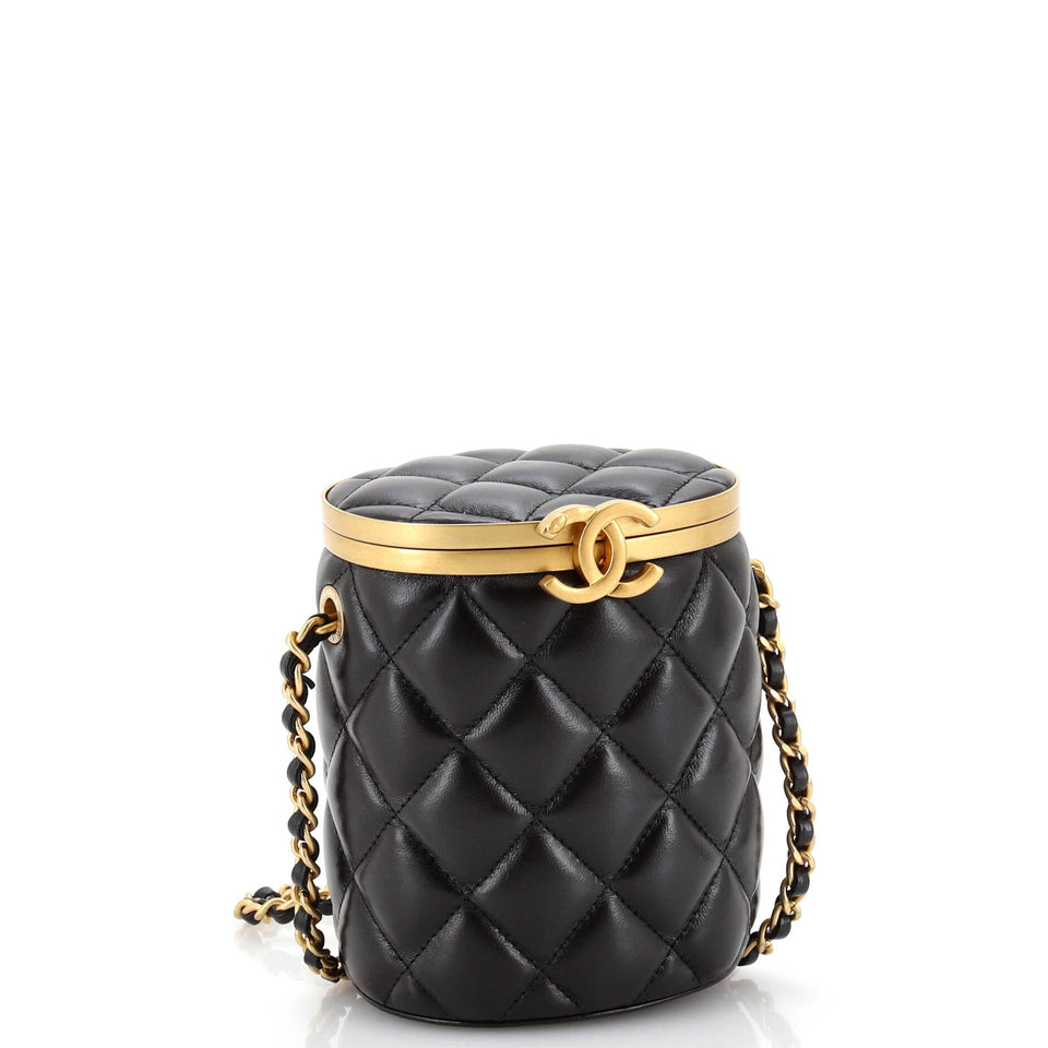 Crown Box Vanity Bag Quilted Lambskin Mini