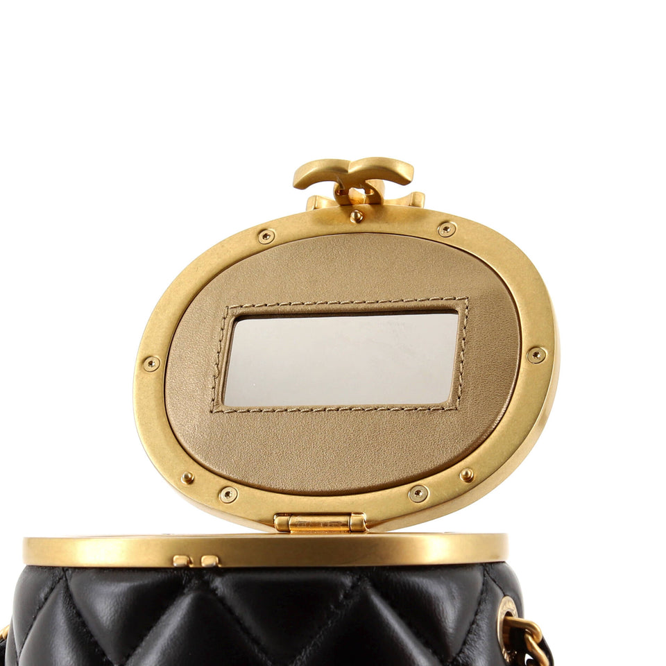 Crown Box Vanity Bag Quilted Lambskin Mini
