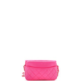 Classic Flap Phone Holder with Chain Quilted Caviar