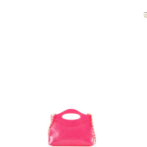 31 Shopping Bag Clutch with Chain Quilted Calfskin Small
