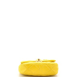 Lacquered Metal CC Flap Bag Quilted Lambskin Mini