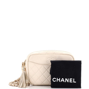 Coco Tassel Camera Case Quilted Caviar Medium