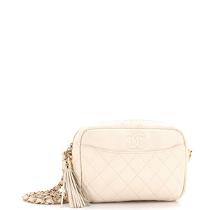 Coco Tassel Camera Case Quilted Caviar Medium
