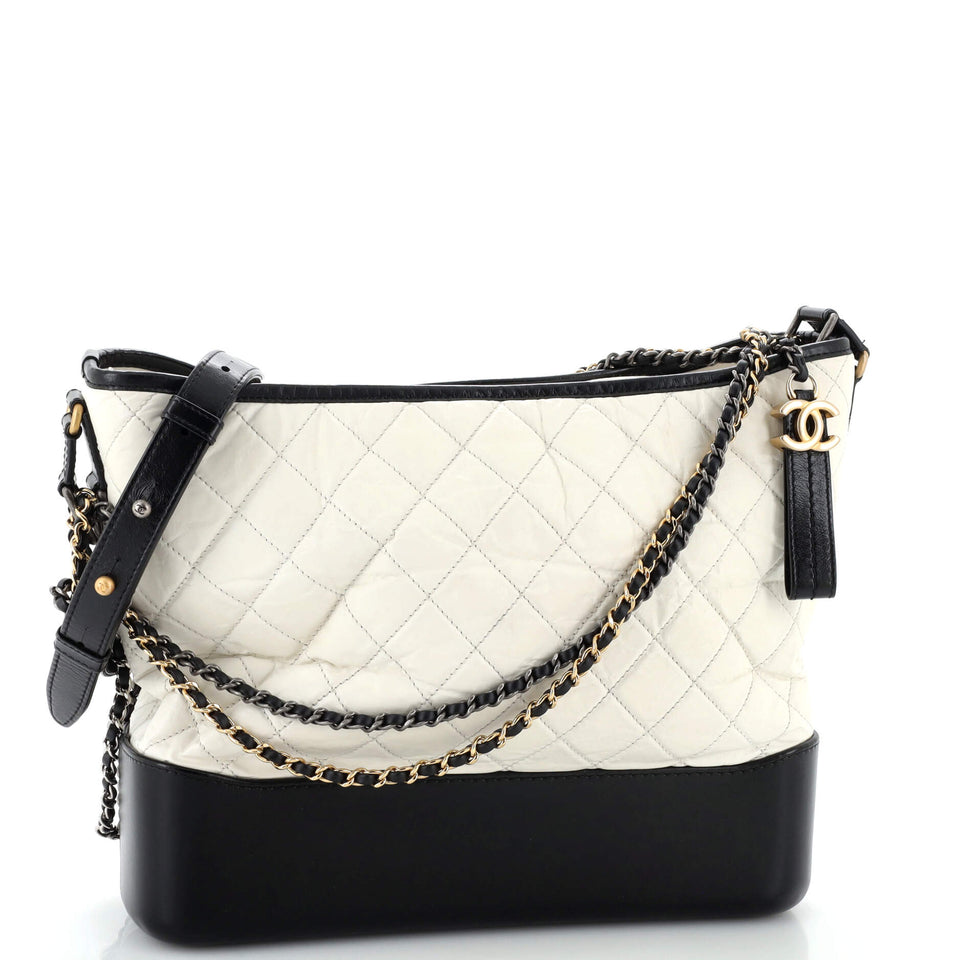Gabrielle Hobo Quilted Aged Calfskin Large