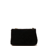 Diamond Lock CC Flap Bag Quilted Velvet with Crystals Mini