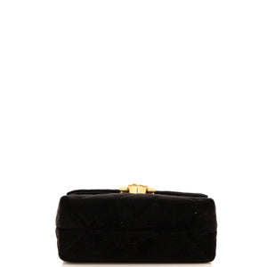 Diamond Lock CC Flap Bag Quilted Velvet with Crystals Mini