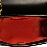 Diamond Lock CC Flap Bag Quilted Velvet with Crystals Mini