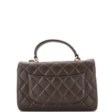 Trendy CC Top Handle Bag Quilted Lambskin Medium
