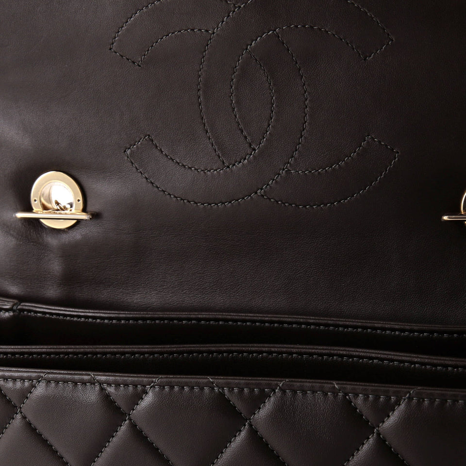 Trendy CC Top Handle Bag Quilted Lambskin Medium