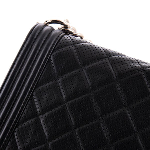 Boy Flap Bag Quilted Perforated Lambskin New Medium