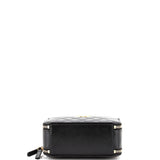 Pick Me Up Logo Handle Vanity Case Quilted Caviar Small