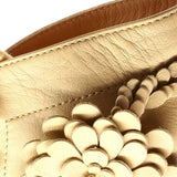 Women's CC Flowers Combat Boots Leather with Applique and Grosgrain
