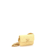 Melody Flap Card Holder on Chain Quilted Caviar