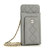 O Phone Holder Crossbody Bag Quilted Caviar