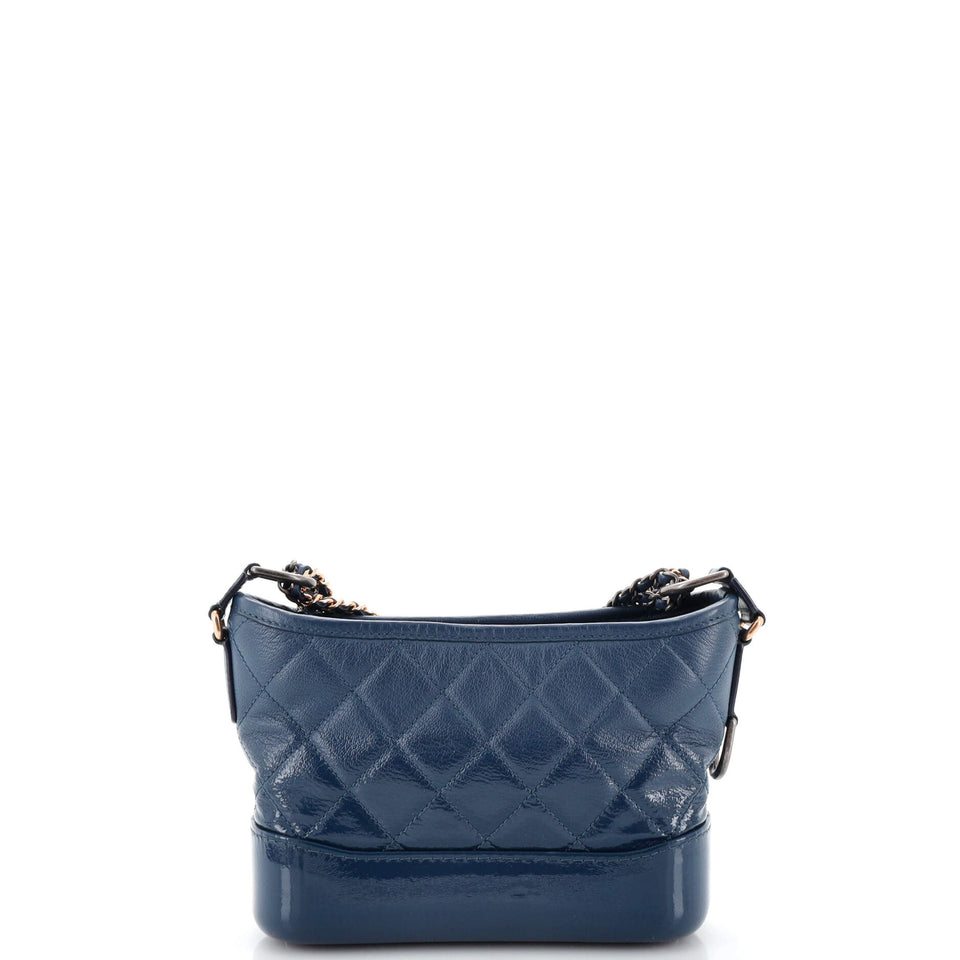 Gabrielle Hobo Quilted Goatskin and Patent Small